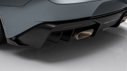 Ford Mustang Ecoboost V6 GT March1 Bullitt S550.1 S550.2 2015 2016 2017 2018 2019 2020 2021 2022 2023 with Aftermarket Parts - GTD Style Rear Bumper & Diffuser Carbon Fiber / FRP from Robot Craftsman