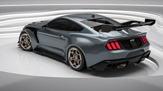 Ford Mustang Ecoboost V6 GT March1 Bullitt S550.1 S550.2 2015 2016 2017 2018 2019 2020 2021 2022 2023 (designed for ROBOT CRAFTSMAN S550 GTD Style widebody kit) with Aftermarket Parts - GTD Style Rear Trunk Lid Cover Carbon Fiber / FRP from Robot Craftsman