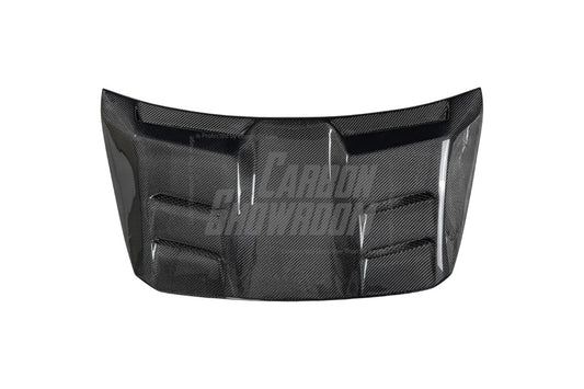 Ford Mustang Ecoboost V6 GT March1 Bullitt S550.1 S550.2 2015 2016 2017 2018 2019 2020 2021 2022 2023 with Aftermarket Parts - "CAVALIER" Ducktail Spoiler & Rear Trunk Lid Cover Carbon Fiber / FRP from Robot Craftsman