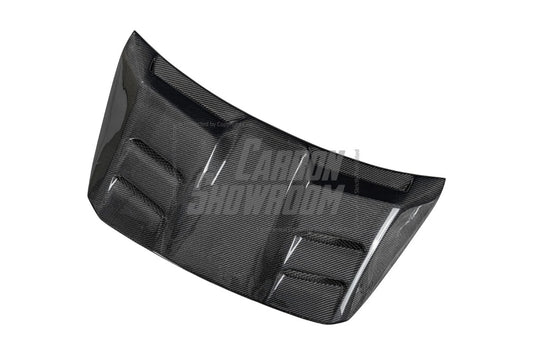 Ford Mustang Ecoboost V6 GT March1 Bullitt S550.1 S550.2 2015 2016 2017 2018 2019 2020 2021 2022 2023 with Aftermarket Parts - "CAVALIER" Ducktail Spoiler & Rear Trunk Lid Cover Carbon Fiber / FRP from Robot Craftsman