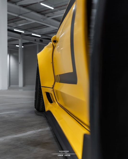 Ford Mustang Ecoboost V6 GT S550.1 2015 2016 2017 & Mustang Ecoboost V6 GT March1 Bullitt S550.2 2018 2019 2020 2021 2022 2023 with Aftermarket Parts - "STORM" Widebody Fender Flares Wheel Arches & Side Skirts Carbon Fiber / FRP from Robot Craftsman