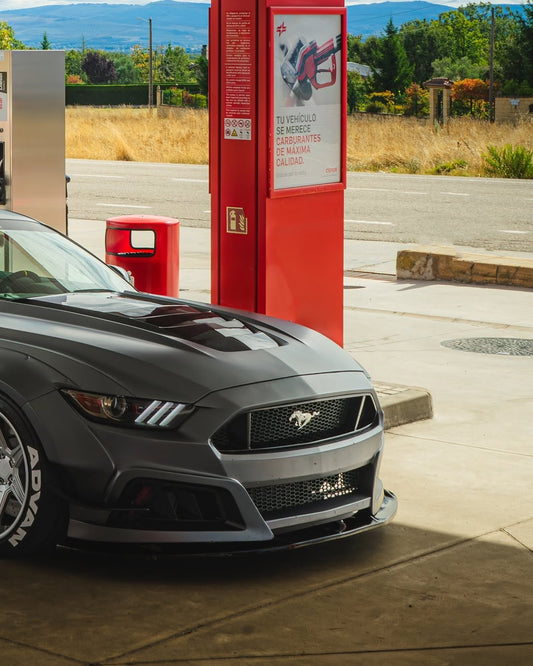 Ford Mustang Ecoboost V6 GT March1 Bullitt S550.1 S550.2 2015 2016 2017 2018 2019 2020 2021 2022 2023 with Aftermarket Parts - STORM Front Bumper Canards Carbon Fiber/FRP from Robot Craftsman