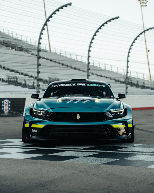 Ford Mustang Ecoboost V6 GT 2015 2016 2017 & Mustang Ecoboost V6 GT S550.1 2015 2016 2017 & Mustang Ecoboost V6 GT March1 Bullitt S550.2 2018 2019 2020 2021 2022 2023 with Aftermarket Parts - DUSK Front Bumper & Lip (Badge included) & Replacement Front Lip Only Carbon Fiber / FRP from Robot Craftsman