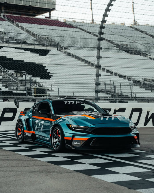 Ford Mustang Ecoboost V6 GT 2015 2016 2017 & Mustang Ecoboost V6 GT S550.1 2015 2016 2017 & Mustang Ecoboost V6 GT March1 Bullitt S550.2 2018 2019 2020 2021 2022 2023 with Aftermarket Parts - DUSK Front Bumper & Lip (Badge included) & Replacement Front Lip Only Carbon Fiber / FRP from Robot Craftsman