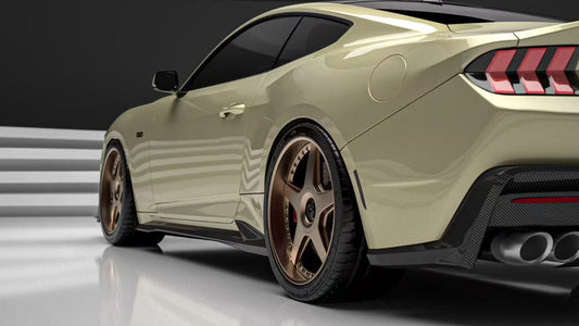Ford Mustang S650 2.3 Ecoboost 5.0 GT Dark Horse 2024-ON with Aftermarket Parts - DARKSTAR Side Skirts Carbon Fiber / FRP from Robot Craftsman
