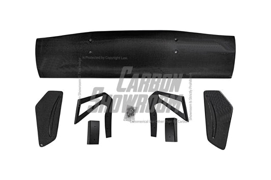 Ford Mustang Ecoboost V6 GT March1 Bullitt S550.1 S550.2 2015 2016 2017 2018 2019 2020 2021 2022 2023 with Aftermarket Parts - CAVALIER Rear GT Wing Carbon Fiber / FRP from Robot Craftsman