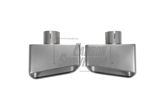 Ford Mustang Ecoboost V6 GT March1 Bullitt S550.1 S550.2 2015 2016 2017 2018 2019 2020 2021 2022 2023 (designed to be installed with ROBOT CRAFTSMAN GTD rear bumper) with Aftermarket Parts - GTD Style Exhaust Tips Stainless Steel from Robot Craftsman