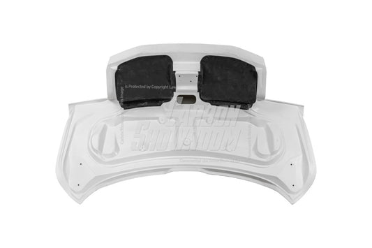 Ford Mustang Ecoboost V6 GT March1 Bullitt S550.1 S550.2 2015 2016 2017 2018 2019 2020 2021 2022 2023 (designed for ROBOT CRAFTSMAN S550 GTD Style widebody kit) with Aftermarket Parts - GTD Style Rear Trunk Lid Cover Carbon Fiber / FRP from Robot Craftsman