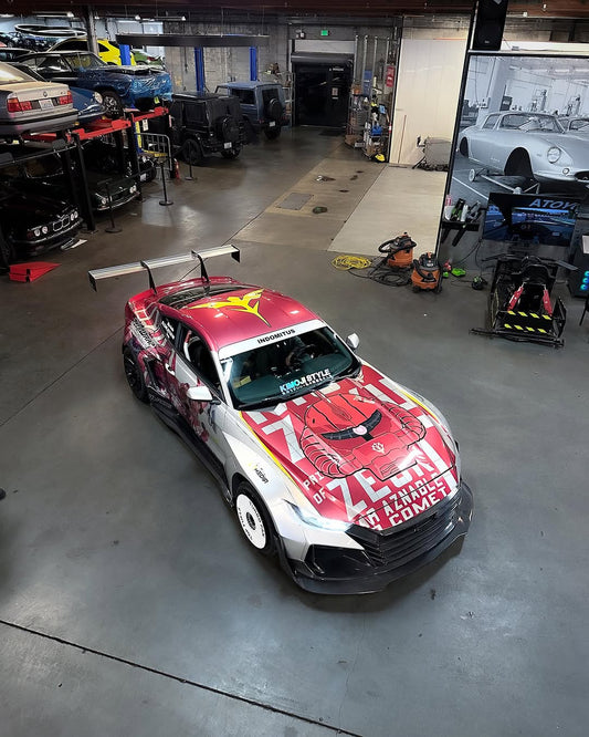 Ford Mustang Ecoboost V6 GT 5.0 S550.1 2015 2016 2017 with Aftermarket Parts - "DAWN" Front Bumper & Lip (Badge included) Carbon Fiber / FRP from Robot Craftsman