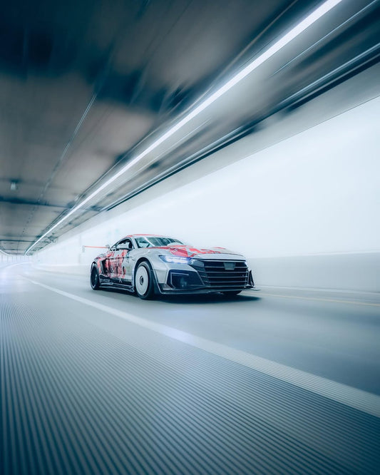 Ford Mustang Ecoboost V6 GT 5.0 S550.1 2015 2016 2017 with Aftermarket Parts - "DAWN" Front Bumper & Lip (Badge included) Carbon Fiber / FRP from Robot Craftsman