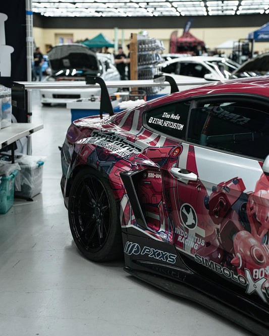 Ford Mustang Ecoboost V6 GT S550.1 2015 2016 2017 & Mustang Ecoboost V6 GT March1 Bullitt S550.2 2018 2019 2020 2021 2022 2023 with Aftermarket Parts - " DAWN & DUSK " Widebody Fender Flares Wheel Arches & Side Skirts Carbon Fiber / FRP from Robot Craftsman