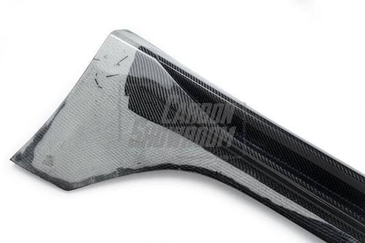 Tesla Model 3 Performance Long Range Standard Base 2017 2018 2019 2020 2021 2022 2023 with Aftermarket Parts - "Hacker" Narrow Body Side Skirts Carbon Fiber / FRP from Robot Craftsman
