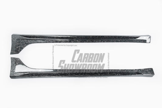 Tesla Model 3 Performance Long Range Standard Base 2017 2018 2019 2020 2021 2022 2023 with Aftermarket Parts - "Hacker" Narrow Body Side Skirts Carbon Fiber / FRP from Robot Craftsman