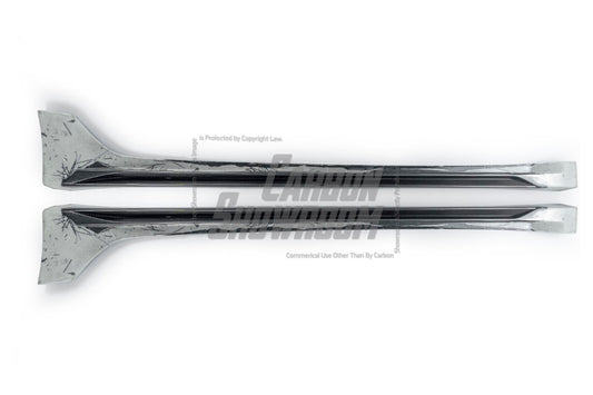 Tesla Model 3 Performance Long Range Standard Base 2017 2018 2019 2020 2021 2022 2023 with Aftermarket Parts - "Hacker" Widebody Wheel Arches & Side Skirts Carbon Fiber / FRP from Robot Craftsman