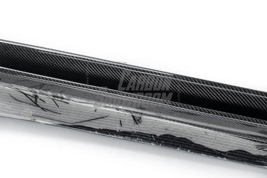 Tesla Model 3 Performance Long Range Standard Base 2017 2018 2019 2020 2021 2022 2023 with Aftermarket Parts - "Hacker" Widebody Wheel Arches & Side Skirts Carbon Fiber / FRP from Robot Craftsman