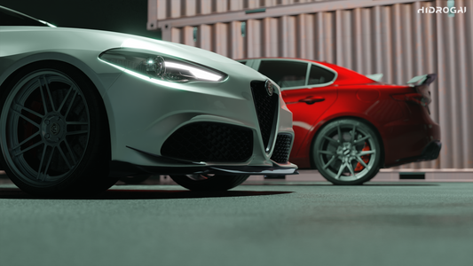 Alfa Romeo Giulia Quadrifoglio Sport Veloce Ti Sprint RWD AWD Lusso Base 2017-ON with Robot Craftsman's Aftermarket Parts - Standard Package "HIDROGAI" Carbon Fiber / FRP