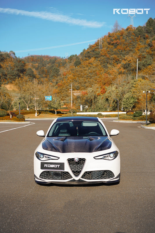 Alfa Romeo Giulia Quadrifoglio Sport Veloce Ti Sprint RWD AWD Lusso Base 2017-ON with Robot Craftsman's Aftermarket Parts - Standard Package "HIDROGAI" Carbon Fiber / FRP