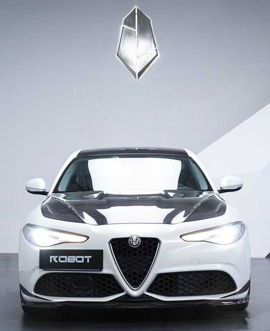 Alfa Romeo Giulia Quadrifoglio Sport Veloce Ti Sprint RWD AWD Lusso Base 2017-ON with Robot Craftsman's Aftermarket Parts - Standard Package "HIDROGAI" Carbon Fiber / FRP
