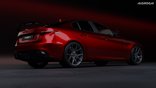 Alfa Romeo Giulia Quadrifoglio Sport Veloce Ti Sprint RWD AWD Lusso Base 2017-ON with Robot Craftsman's Aftermarket Parts - Standard Package "HIDROGAI" Carbon Fiber / FRP