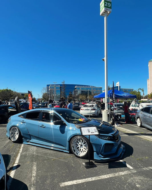 Honda Civic 10th Gen FC1 FC2  FC5 FC6 2016 2017 2018 2019 2020 2021 & Civic 10th Gen FC3 FC4 2017 2018 2019 2020 2021 & Civic 10th Gen FK7 2017 2018 2019 2020 2021 (compatible with ROBOT CRAFTSMAN front bumper) with Aftermarket Parts - Front Bumper & Front Lip Carbon Fiber / FRP from Robot Craftsman