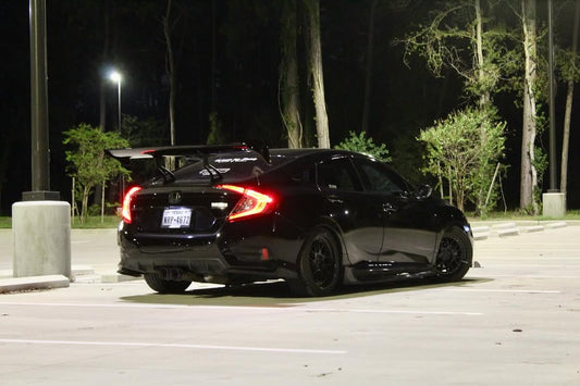 Honda Civic 10th Gen FC1 FC2 FC5 FC6 2016 2017 2018 2019 2020 2021 & Civic 10th Gen FC3 FC4 2017 2018 2019 2020 2021 with Aftermarket Parts - Rear Spoiler Wing Carbon Fiber / FRP from Robot Craftsman