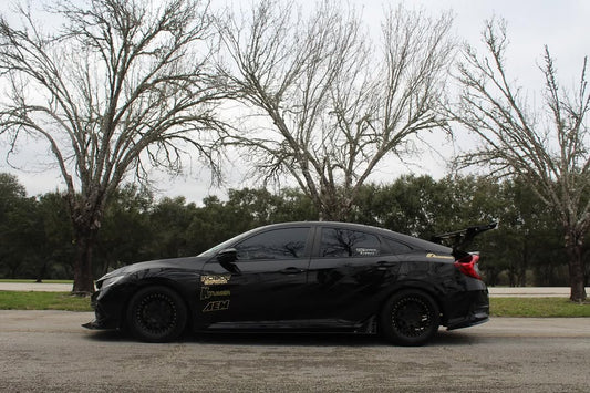 Honda Civic 10th Gen FC1 FC2 FC5 FC6 2016 2017 2018 2019 2020 2021 & Civic 10th Gen FC3 FC4 2017 2018 2019 2020 2021 with Aftermarket Parts - Rear Spoiler Wing Carbon Fiber / FRP from Robot Craftsman