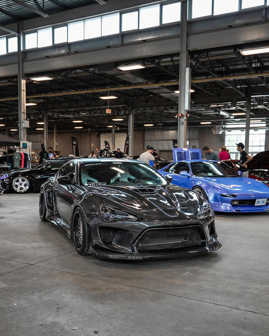 Toyota GT86 86 TRD GT SE Base ZN6 2017 2018 2019 2020 & Scion FR-S FRS ZN6 2013 2014 2015 2016 & BRZ TS Limited Premium ZN6 2013 2014 2015 2016 2017 2018 2019 2020 (compatible with ROBOT widebody kit) with Aftermarket Parts - Replacement Hood Scoop& Hood Bonnet Carbon Fiber / FRP from Robot Craftsman