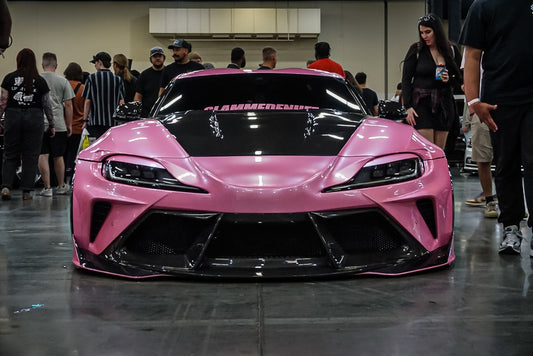 Toyota Supra MK5 A90 A91 3.0 2.0 2020 2021 2022 2023 2024 with Aftermarket Parts - Hyperion Widebody Hood Bonnet Carbon Fiber / FRP from Robot Craftsman