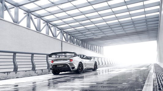 Lotus Evora 2018 2019 2020 2021 with Aftermarket Parts - Front Bumper & Lip Carbon Fiber / FRP from Robot Craftsman