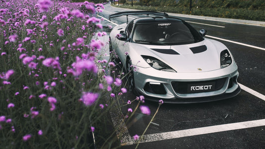 Lotus Evora 2018 2019 2020 2021 with Aftermarket Parts - Front Bumper & Lip Carbon Fiber / FRP from Robot Craftsman