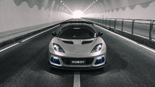 Lotus Evora 2018 2019 2020 2021 with Aftermarket Parts - Front Bumper & Lip Carbon Fiber / FRP from Robot Craftsman