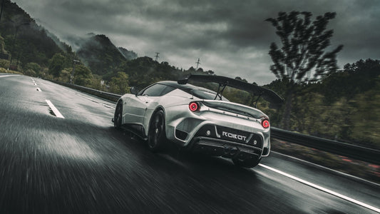 Lotus Evora 2018 2019 2020 2021 with Aftermarket Parts - Rear GT Wing Carbon Fiber / FRP from Robot Craftsman