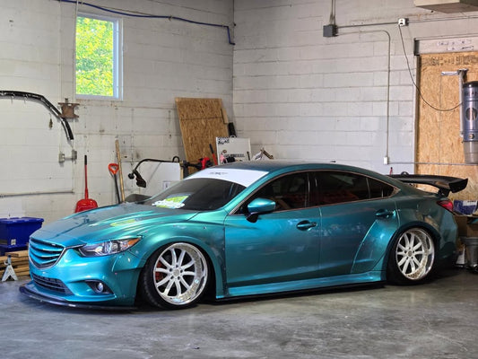 Mazda Mazda6 Sport Grand Touring Singature Carbon Edition & Sport Grand Touring Singature Carbon Edition 2014-2022 (suitable to be installed with ROBOT CRAFTASTMAN widebody kit) with Aftermarket Parts - Widebody Wheel Arches & Side Skirts & Side Skirts Extensions Carbon Fiber / FRP from Robot Craftsman