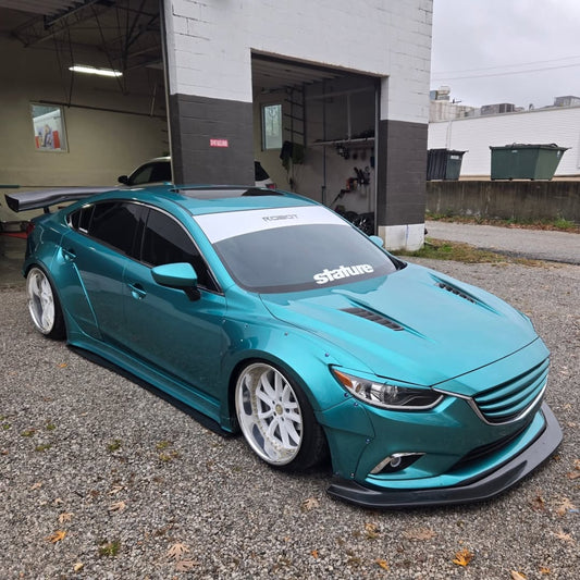 Mazda Mazda6 Sport Grand Touring Singature Carbon Edition & Sport Grand Touring Singature Carbon Edition 2014-2022 (suitable to be installed with ROBOT CRAFTASTMAN widebody kit) with Aftermarket Parts - Widebody Wheel Arches & Side Skirts & Side Skirts Extensions Carbon Fiber / FRP from Robot Craftsman