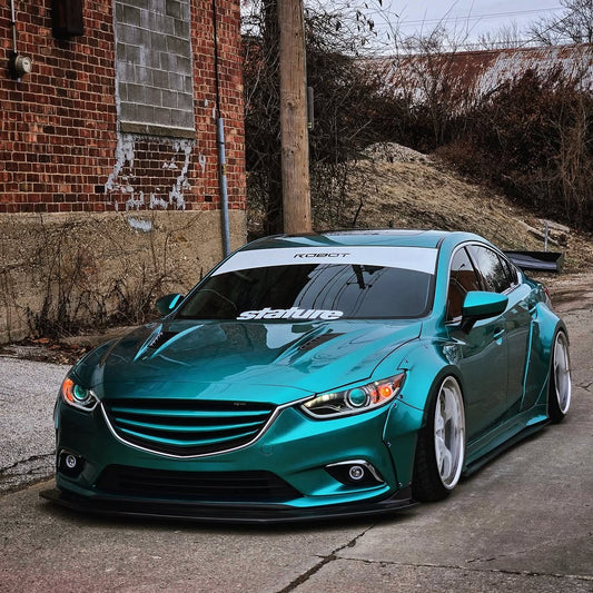 Mazda Mazda6 Sport Grand Touring Singature Carbon Edition & Sport Grand Touring Singature Carbon Edition 2014-2022 (suitable to be installed with ROBOT CRAFTASTMAN widebody kit) with Aftermarket Parts - Widebody Wheel Arches & Side Skirts & Side Skirts Extensions Carbon Fiber / FRP from Robot Craftsman