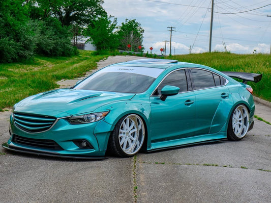 Mazda Mazda6 Sport Grand Touring Singature Carbon Edition & Sport Grand Touring Singature Carbon Edition 2014-2022 (suitable to be installed with ROBOT CRAFTASTMAN widebody kit) with Aftermarket Parts - Widebody Wheel Arches & Side Skirts & Side Skirts Extensions Carbon Fiber / FRP from Robot Craftsman