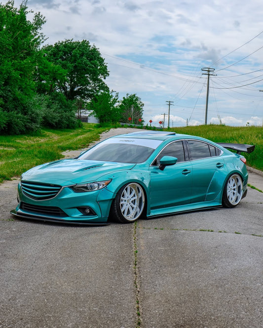 Mazda Mazda6 Sport Grand Touring Singature Carbon Edition & Sport Grand Touring Singature Carbon Edition 2014-2022 (suitable to be installed with ROBOT CRAFTASTMAN widebody kit) with Aftermarket Parts - Widebody Wheel Arches & Side Skirts & Side Skirts Extensions Carbon Fiber / FRP from Robot Craftsman