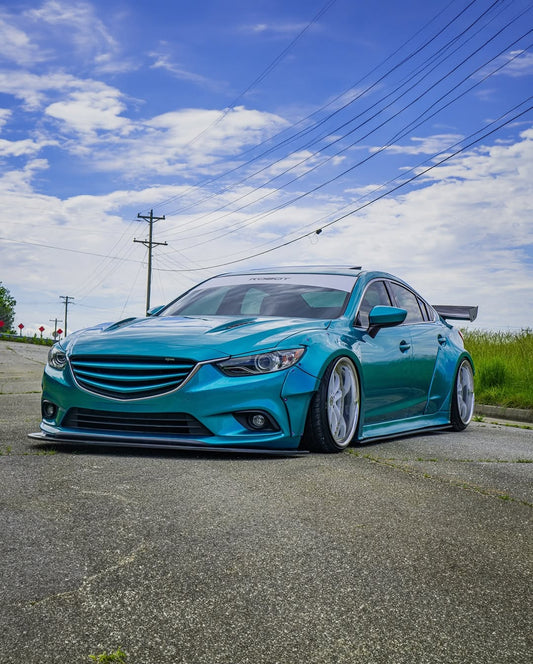 Mazda Mazda6 Sport Grand Touring Singature Carbon Edition & Sport Grand Touring Singature Carbon Edition 2014-2022 (suitable to be installed with ROBOT CRAFTASTMAN widebody kit) with Aftermarket Parts - Widebody Wheel Arches & Side Skirts & Side Skirts Extensions Carbon Fiber / FRP from Robot Craftsman