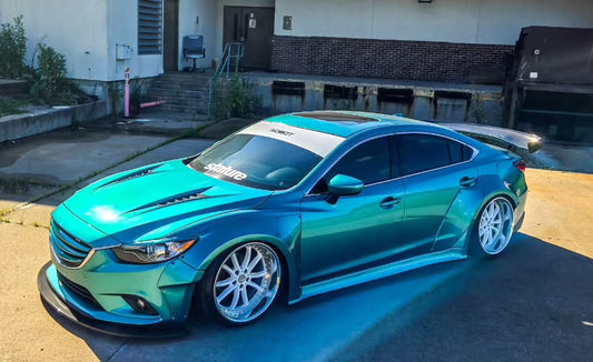 Mazda Mazda6 Sport Grand Touring Singature Carbon Edition & Sport Grand Touring Singature Carbon Edition 2014-2022 (suitable to be installed with ROBOT CRAFTASTMAN widebody kit) with Aftermarket Parts - Widebody Wheel Arches & Side Skirts & Side Skirts Extensions Carbon Fiber / FRP from Robot Craftsman