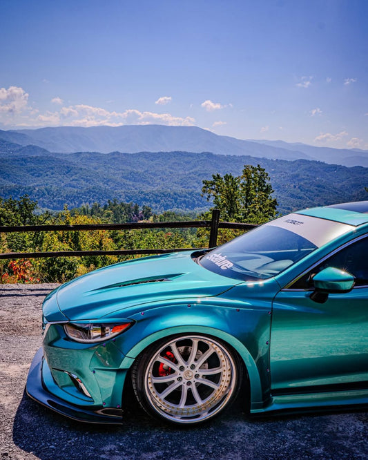 Mazda Mazda6 Sport Grand Touring Singature Carbon Edition & Sport Grand Touring Singature Carbon Edition 2014-2022 (suitable to be installed with ROBOT CRAFTASTMAN widebody kit) with Aftermarket Parts - Widebody Wheel Arches & Side Skirts & Side Skirts Extensions Carbon Fiber / FRP from Robot Craftsman