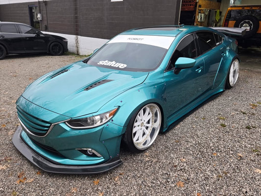 Mazda Mazda6 Sport Grand Touring Singature Carbon Edition & Sport Grand Touring Singature Carbon Edition 2014-2022 (suitable to be installed with ROBOT CRAFTASTMAN widebody kit) with Aftermarket Parts - Widebody Wheel Arches & Side Skirts & Side Skirts Extensions Carbon Fiber / FRP from Robot Craftsman