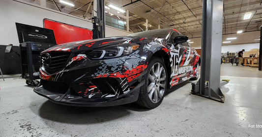 Mazda6 Sport Grand Touring Singature Carbon Edition 2014 2015 2016 2017 (suitable to be installed with ROBOT CRAFTASTMAN widebody kit) with Aftermarket Parts - Widebody Front Bumper Canards Carbon Fiber / FRP from Robot Craftsman