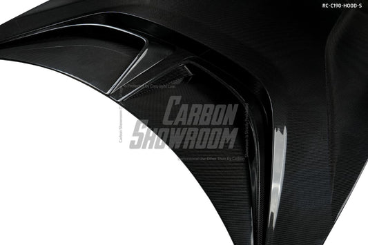 Mercedes Benz AMG GT/GTS/GTC/GTR C190 (fits both Pre-facelift & facelift) 2015 2016 2017 2018 2019 2020 2021 with Aftermarket Parts - Paragon Style Hood Carbon Fiber / FRP from Robot Craftsman