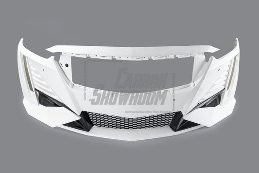 Cadillac CT5 CT5-V Sport Premium Luxury Base 2020 2021 2022 2023 2024 with Aftermarket Parts - "PRISM" Front Bumper & Front Lip Carbon Fiber / FRP from Robot Craftsman