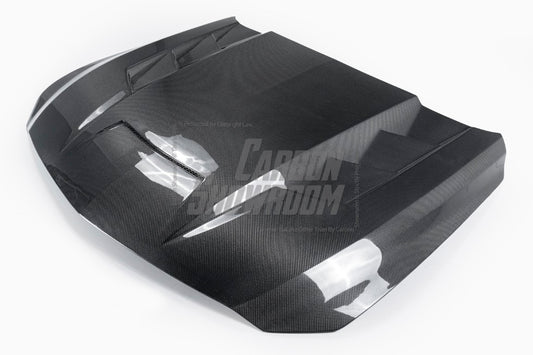 Cadillac CT5 CT5-V Blackwing Sport Premium Luxury Base 2020 2021 2022 2023 2024 with Aftermarket Parts - "PRISM" Hood Bonnet Carbon Fiber / FRP from Robot Craftsman