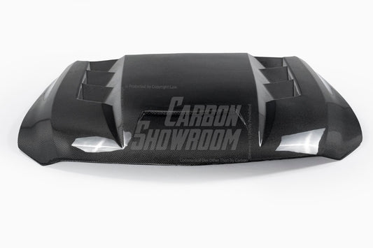 Cadillac CT5 CT5-V Blackwing Sport Premium Luxury Base 2020 2021 2022 2023 2024 with Aftermarket Parts - "PRISM" Hood Bonnet Carbon Fiber / FRP from Robot Craftsman