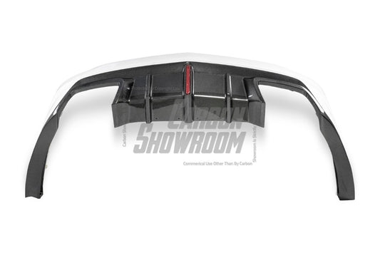 Cadillac CT5 CT5-V Blackwing Sport Premium Luxury Base 2020 2021 2022 2023 2024 with Aftermarket Parts - "PRISM" Rear Bumper & Diffuser Carbon Fiber / FRP from Robot Craftsman