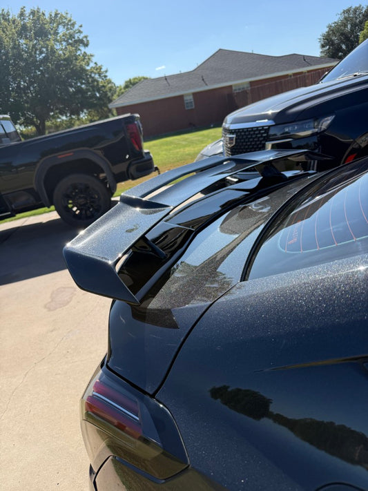 Cadillac CT5 CT5-V Blackwing Sport Premium Luxury Base 2020 2021 2022 2023 2024 with Aftermarket Parts - PRISM Rear GT Wing Carbon Fiber / FRP from Robot Craftsman