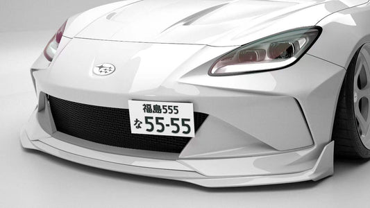 Subaru BRZ ZD8 2022 2023 2024 & Toyota GR86 ZN8 2022 2023 2024 with Aftermarket Parts - "SHINING" Widebody Front Bumper & Lip Carbon Fiber / FRP from Robot Craftsman