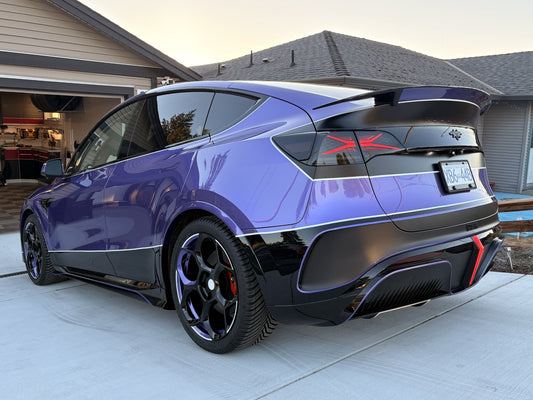 Tesla Model Y Performance AWD Long Range RWD Standard 2020 2021 2022 2023 2024 with Aftermarket Parts - "STARSHIP" Side Skirts PP from Robot Craftsman